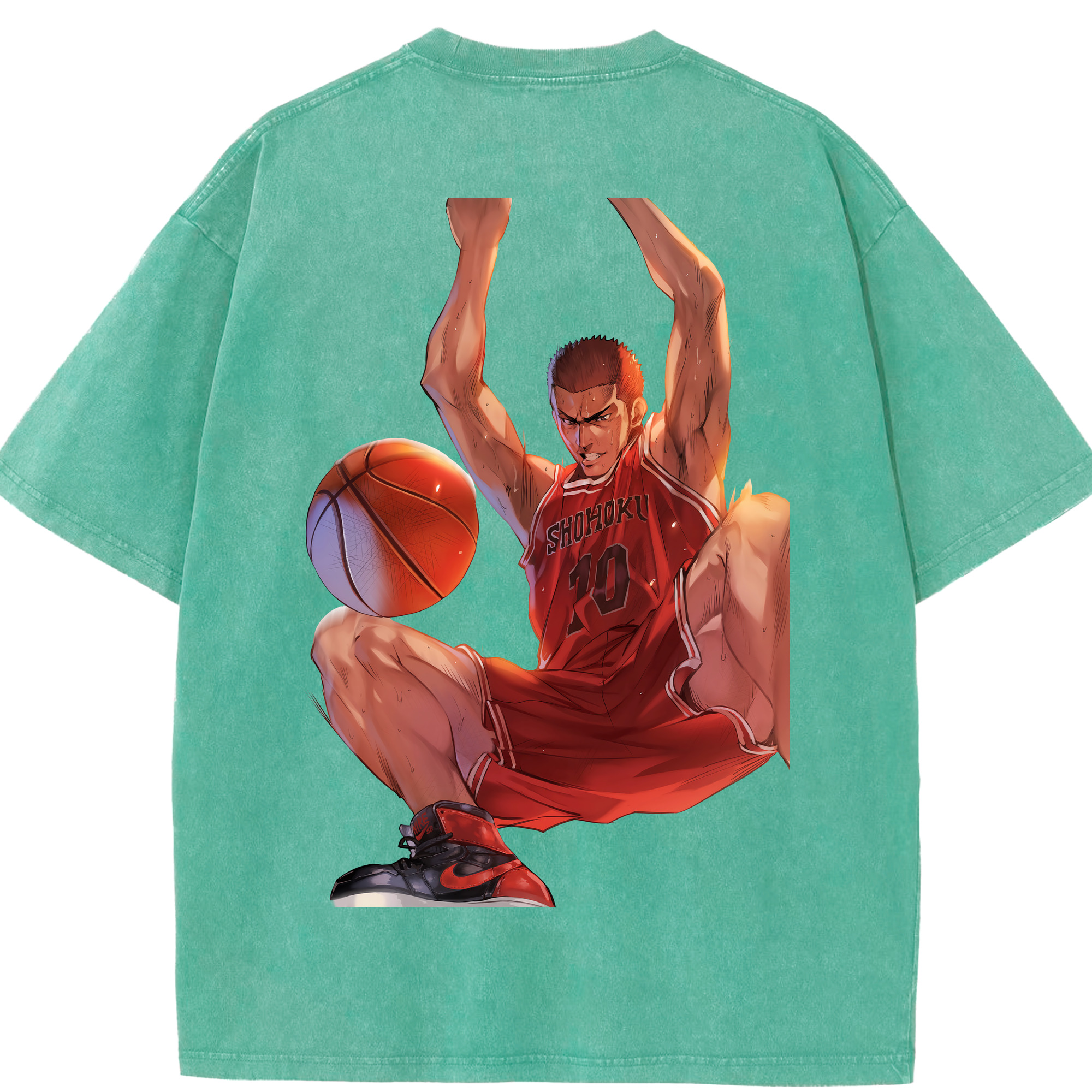（画像用） SLAM DUNK／スラムダンク 綿100% ヴィンテージ風 半袖Tシャツ（背面プリント）
